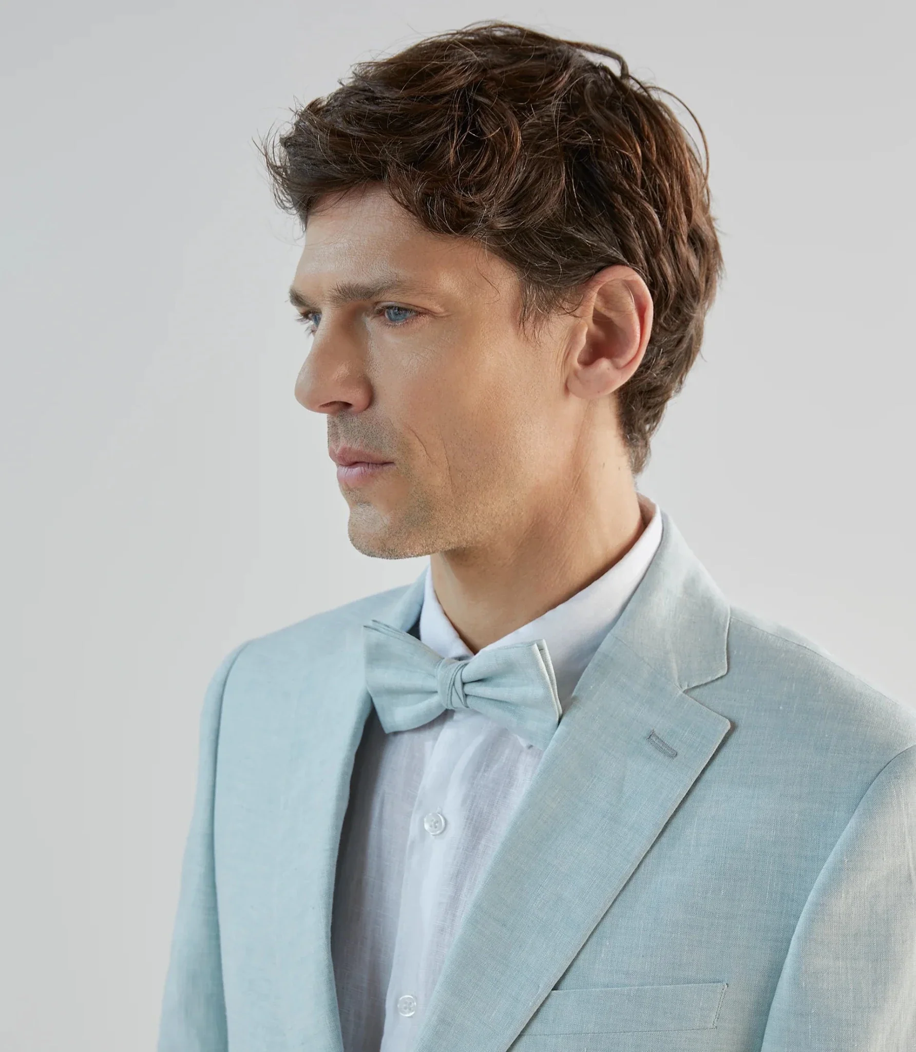 Veste ville 100% lin vert d'eau - Image 2