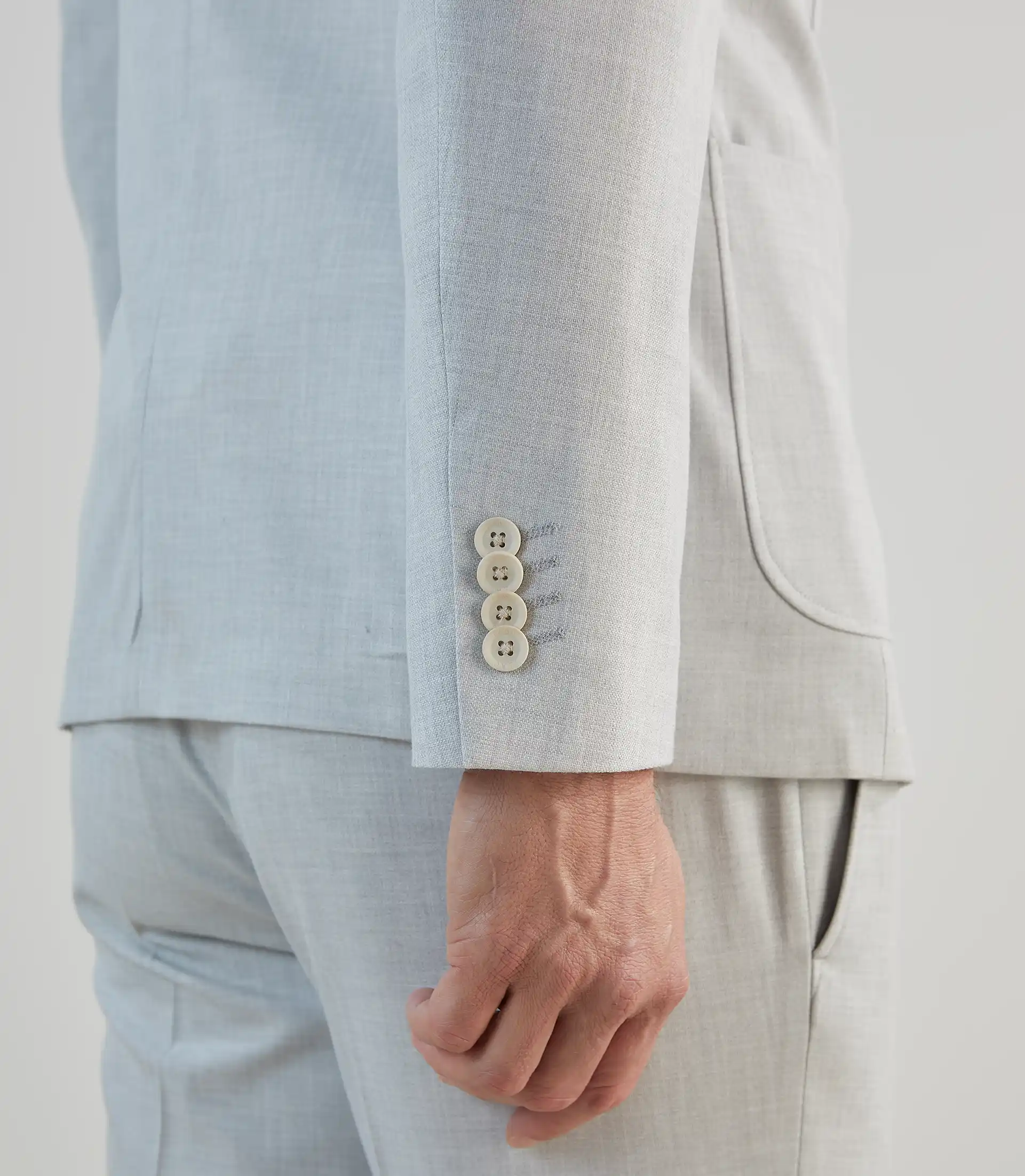 Veste ville avec parementure gris clair - Image 5