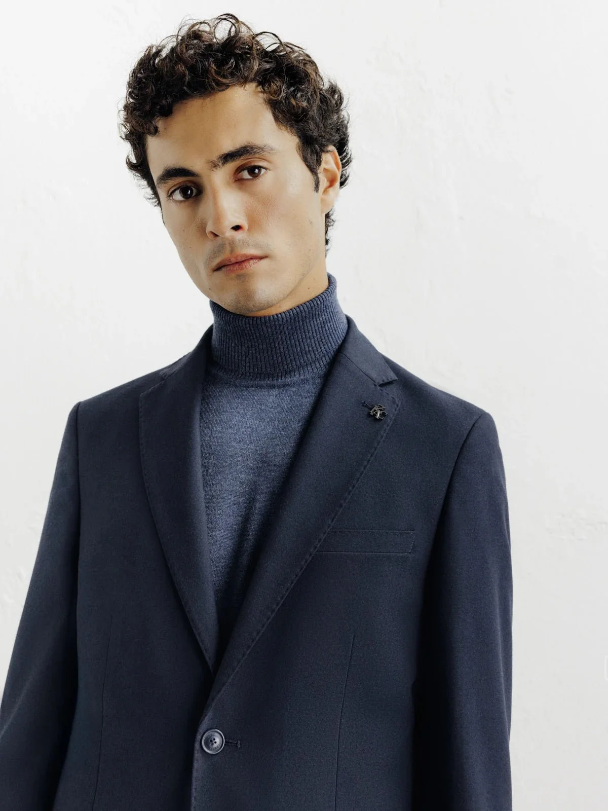 Veste ville en flanelle marine - Image 2