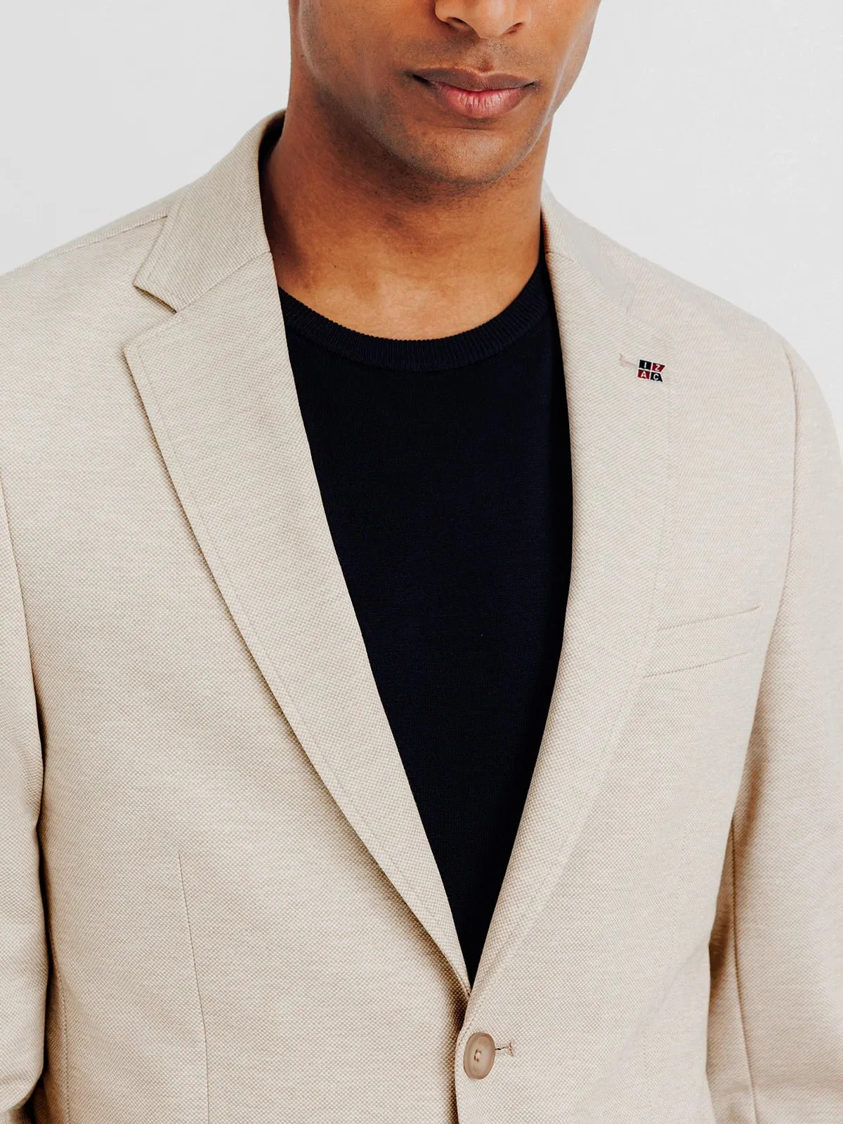 Veste ville en maille beige - Image 3
