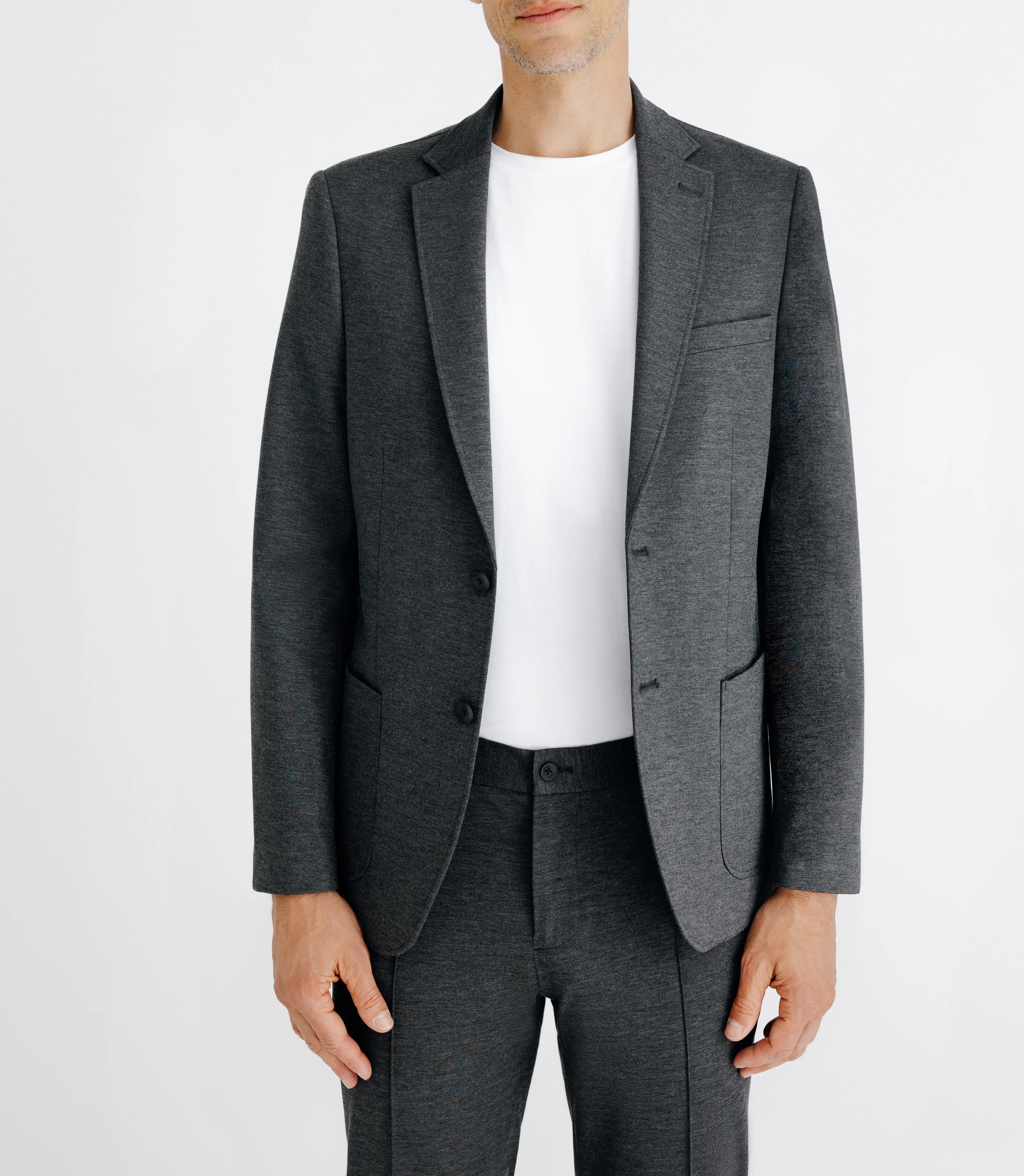 Veste ville en maille grise - Image 3