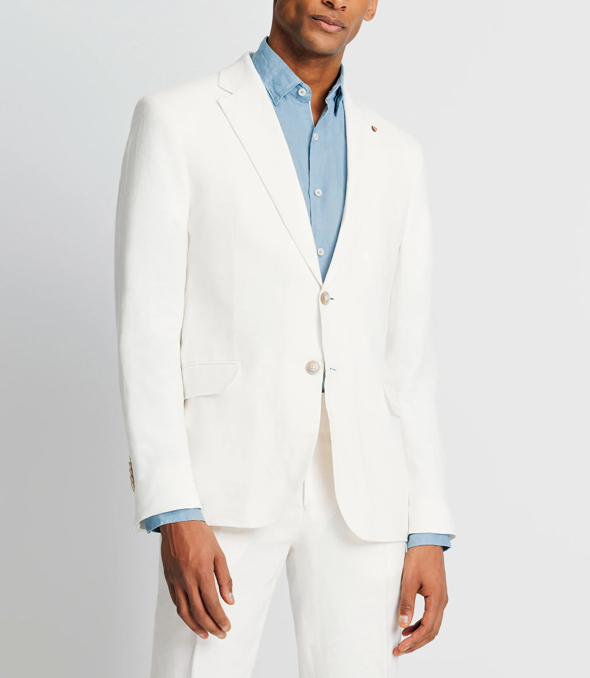 Veste ville 100% lin blanche - Image 2