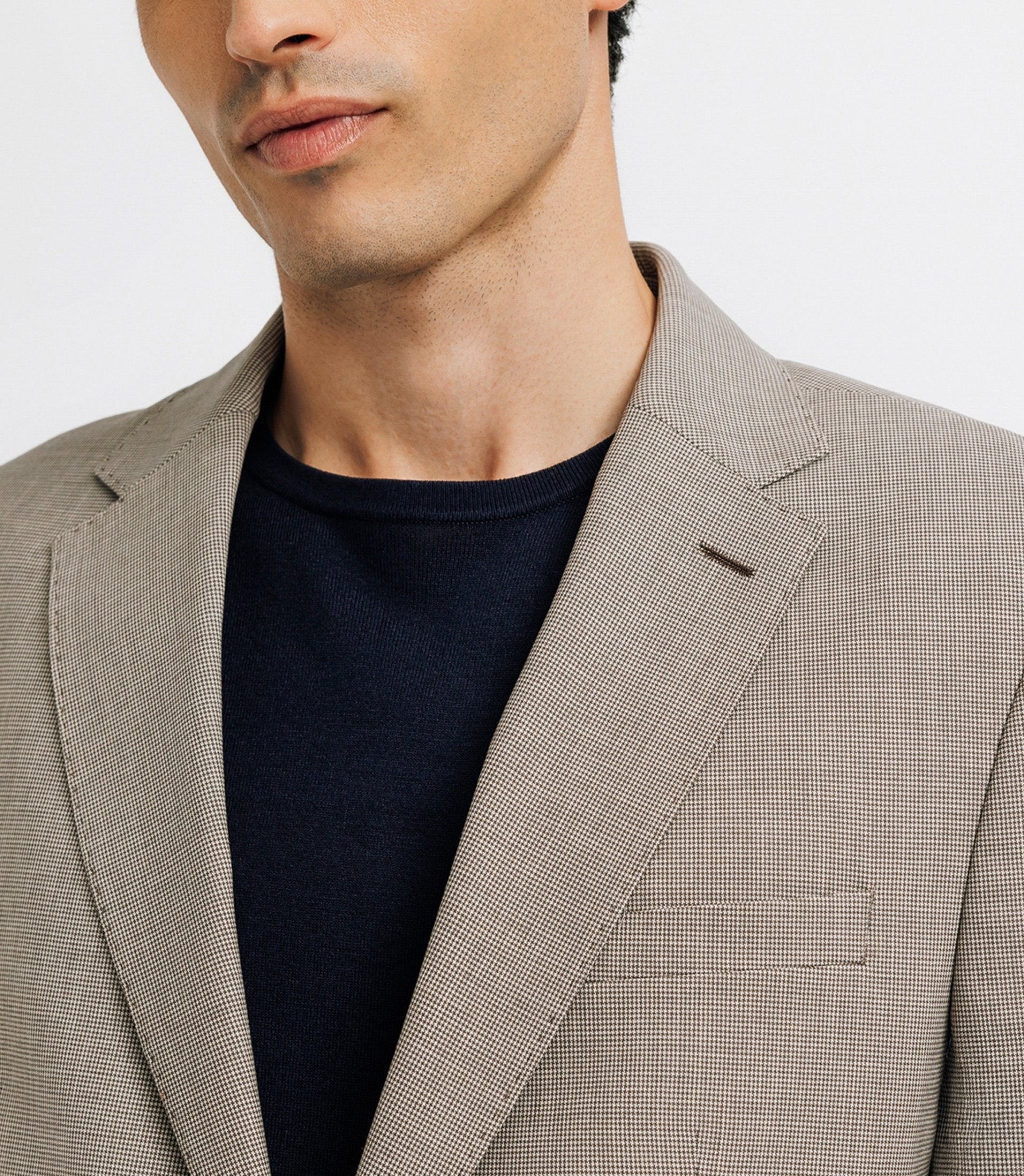 Veste ville motif pied de puce marron - Image 3
