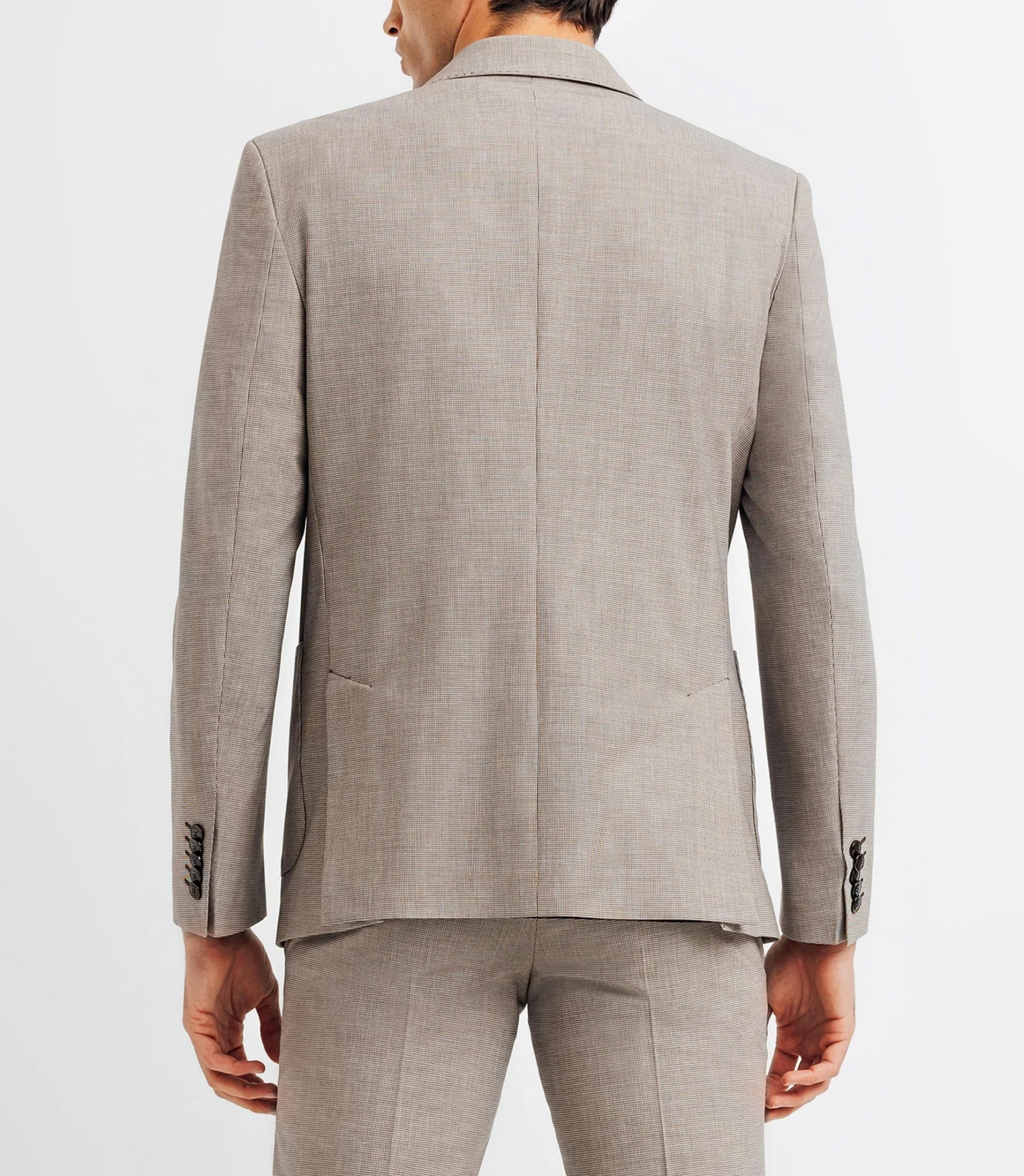 Veste ville motif pied de puce marron - Image 5