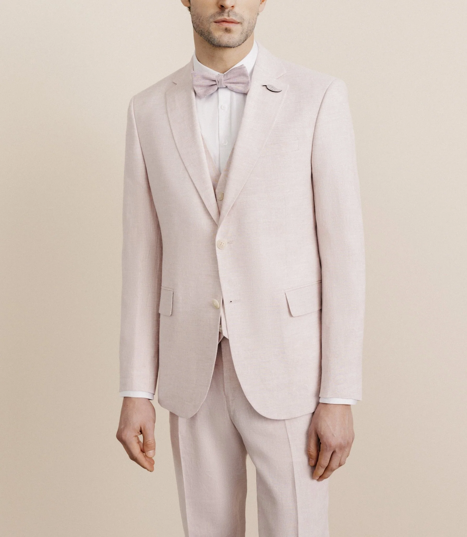 Veste ville 100% lin séparable rose
