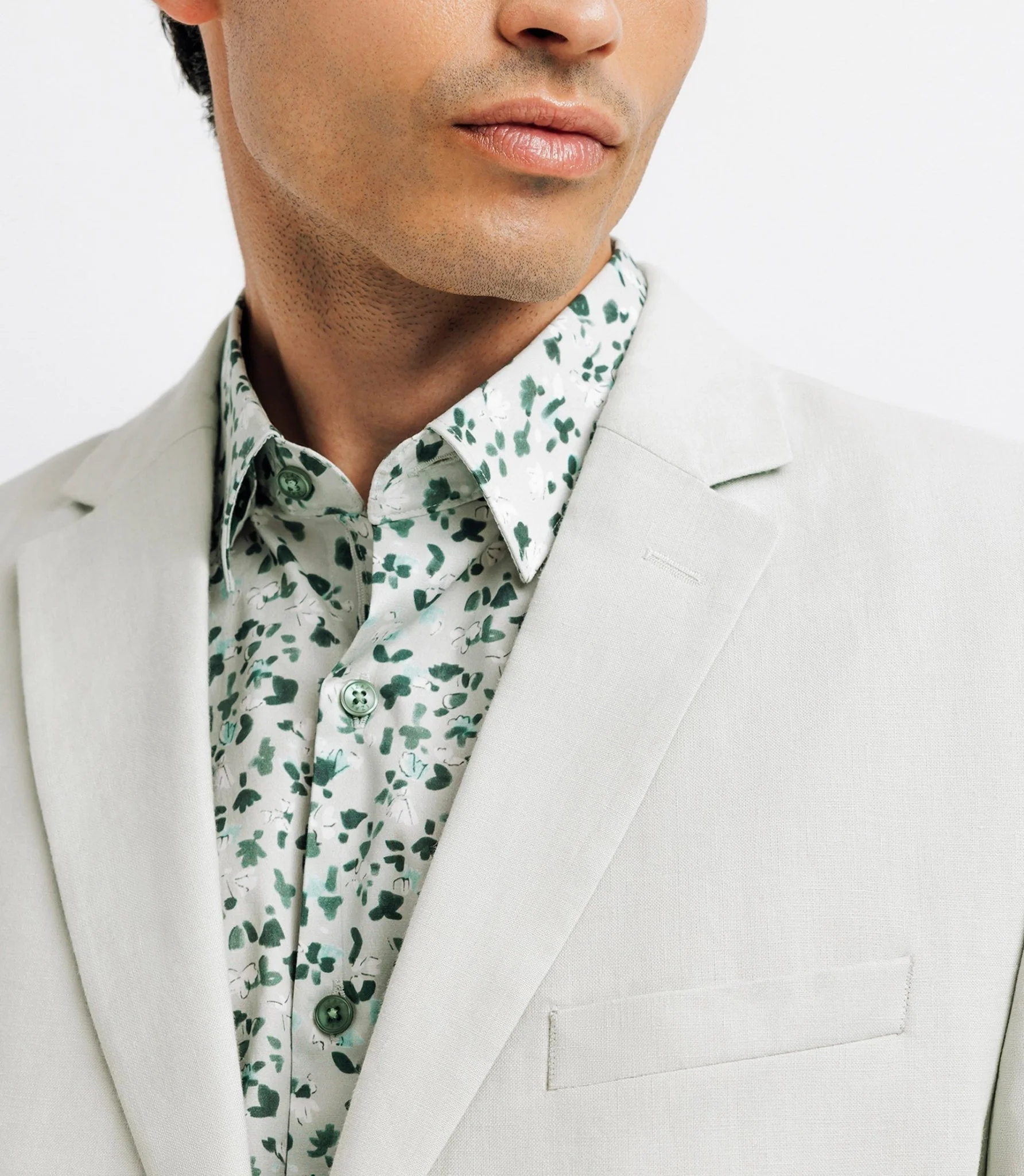 Veste ville 100% lin vert eau - Image 3